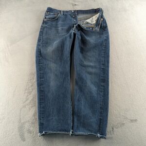 Levis 501 Jeans Mens 36 (Fits 34x27) Blue Faded Straight Button Fly Denim Pants